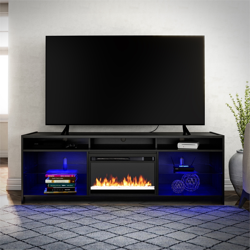Ameriwood Home Luna Fireplace TV Stand for TVs up to 75