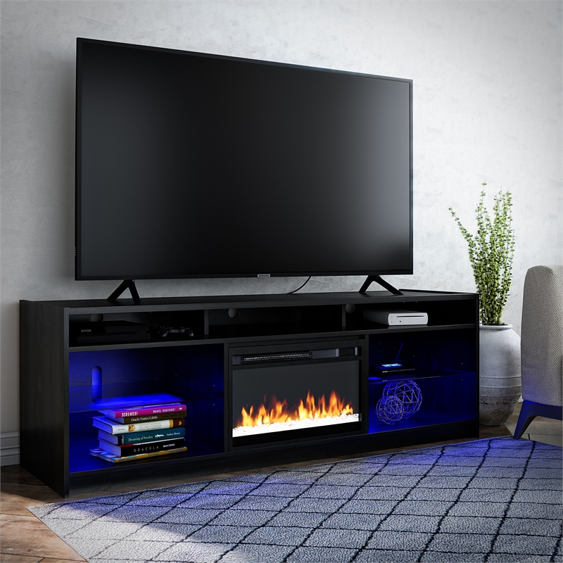 Ameriwood Home Luna Fireplace TV Stand for TVs up to 75