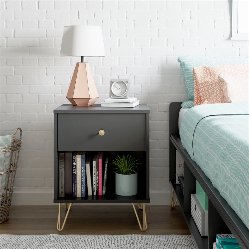 Novogratz Owen Nightstand in Black