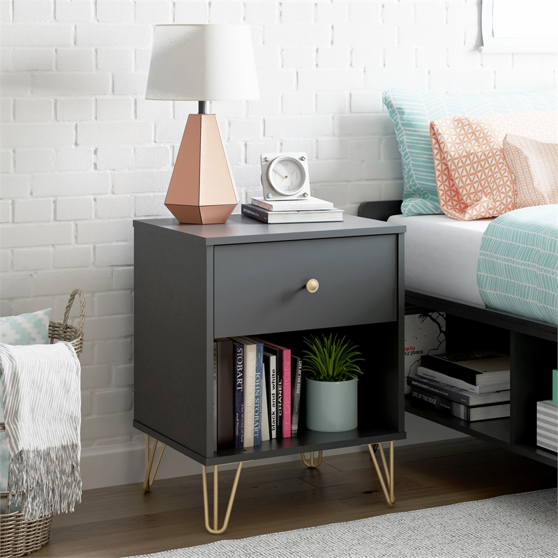 Novogratz Owen Nightstand in Black