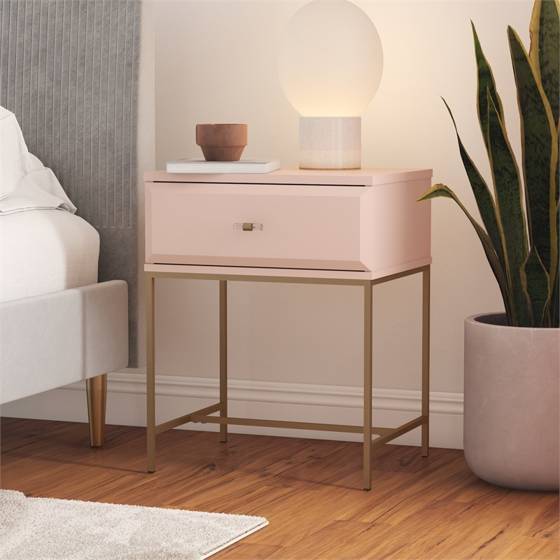Mr.Kate Effie Nightstand in Pale Pink