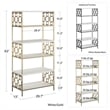CosmoLiving by Cosmopolitan Ella 5 Shelf Bookcase in White Faux Marble/Black