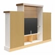 Ameriwood Home Gateswood Electric Fireplace Mantel & Bookcase - Plaster & Walnut