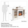 Ameriwood Home Gateswood Electric Fireplace Mantel & Bookcase - Plaster & Walnut
