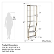 CosmoLiving by Cosmopolitan Gwyneth Closet Shelves in White Faux Marble & Bronze