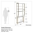 CosmoLiving by Cosmopolitan Gwyneth Closet Vanity in White Faux Marble & Bronze