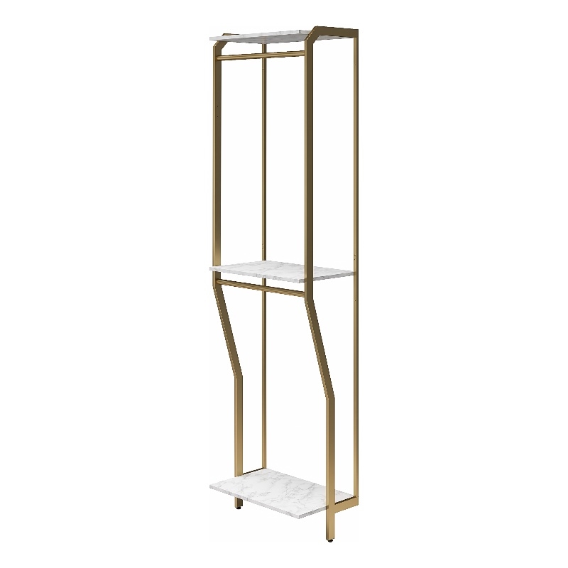 CosmoLiving by Cosmopolitan Gwyneth Closet Hanging Rods in White Faux Marble