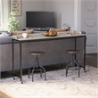 Ameriwood Home Park Hill Adjustable Height Over-The-Bed Desk w/Castors Lt Walnut