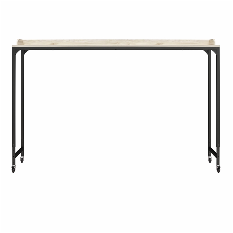 Ameriwood Home Park Hill Adjustable Height Over-The-Bed Desk w/Castors Lt Walnut