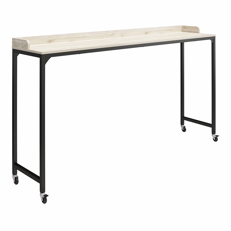 Ameriwood Home Park Hill Adjustable Height Over-The-Bed Desk w/Castors Lt Walnut