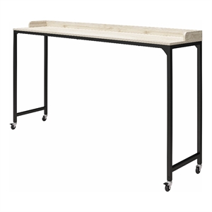 Ameriwood Home Park Hill Adjustable Height Over-The-Bed Desk w/Castors Lt Walnut