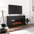 Ameriwood Home Lynnhaven Engineered Wood Electric Fireplace in Black/White
