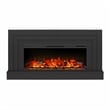 Ameriwood Home Lynnhaven Engineered Wood Electric Fireplace in Black/White