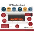 Ameriwood Home Lynnhaven Engineered Wood Electric Fireplace in Black/White