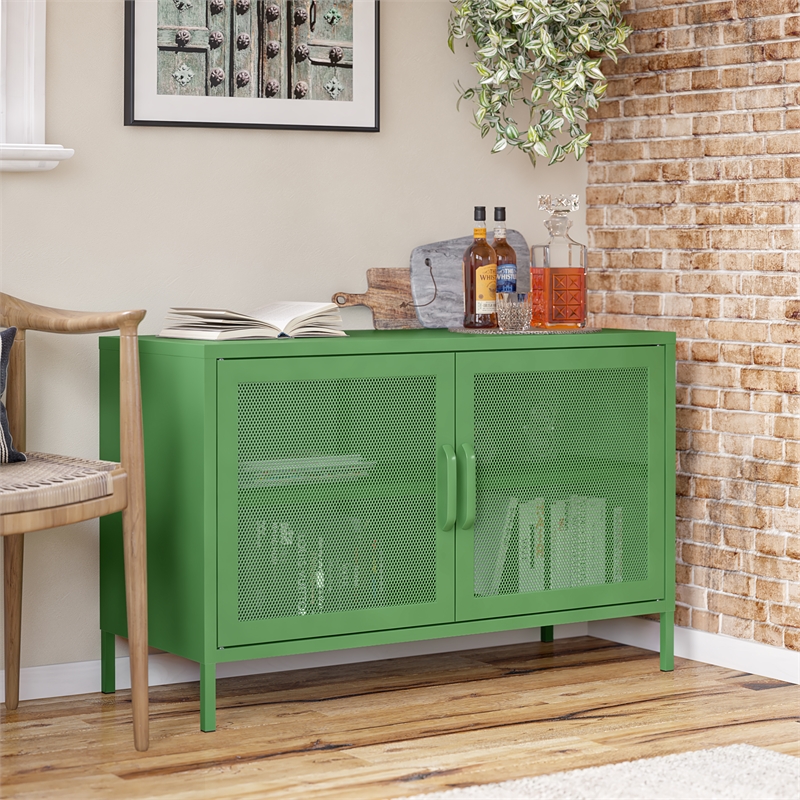 Ameriwood Home Novogratz Channing 2-Door Metal Storage Locker in Kelly Green