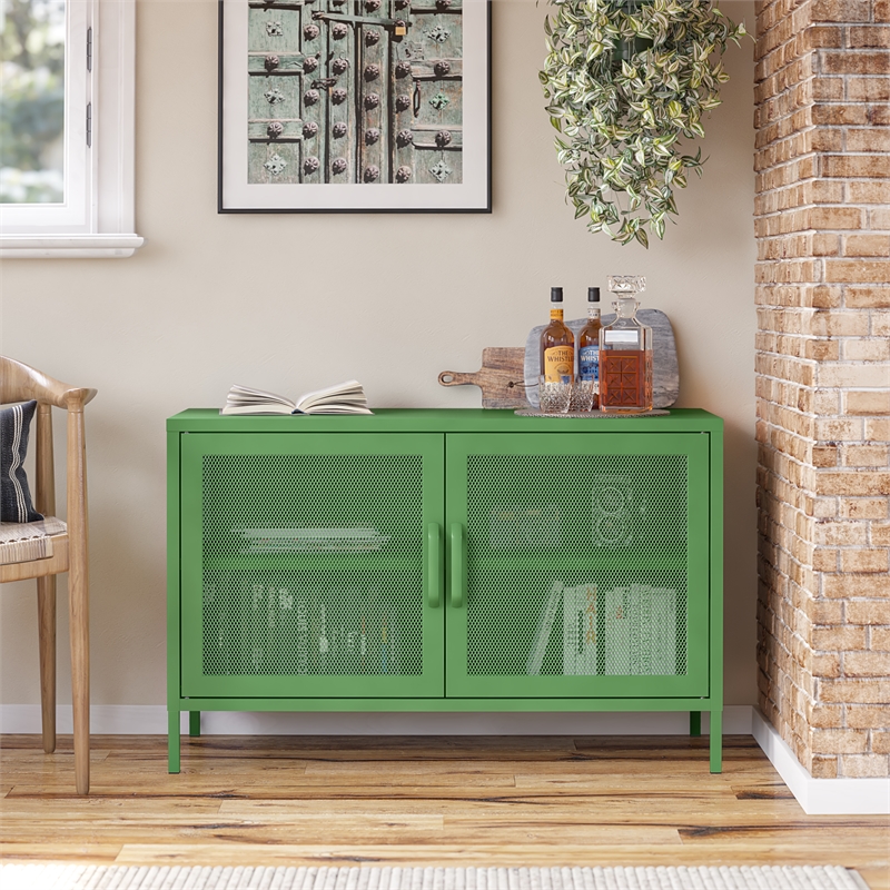 Ameriwood Home Novogratz Channing 2-Door Metal Storage Locker in Kelly Green