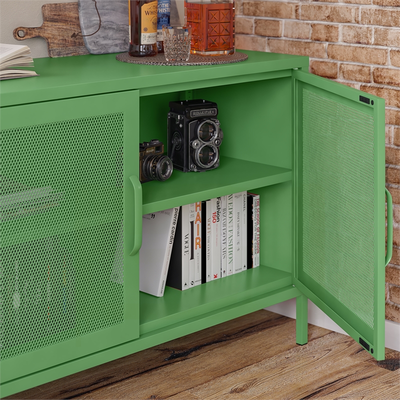 Ameriwood Home Novogratz Channing 2-Door Metal Storage Locker in Kelly Green