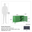 Ameriwood Home Novogratz Channing 2-Door Metal Storage Locker in Kelly Green