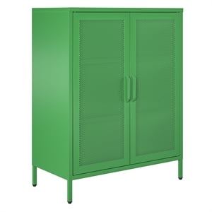 Ameriwood Home Novogratz Channing 2-Door Metal Accent Cabinet in Kelly Green