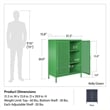 Ameriwood Home Novogratz Channing 2-Door Metal Accent Cabinet in Kelly Green