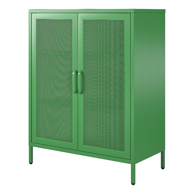 Ameriwood Home Novogratz Channing 2-Door Metal Accent Cabinet in Kelly Green