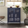 Ameriwood Home Novogratz Channing 2-Door Metal Accent Cabinet in Navy
