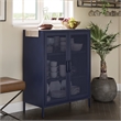Ameriwood Home Novogratz Channing 2-Door Metal Accent Cabinet in Navy