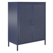 Ameriwood Home Novogratz Channing 2-Door Metal Accent Cabinet in Navy