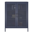 Ameriwood Home Novogratz Channing 2-Door Metal Accent Cabinet in Navy