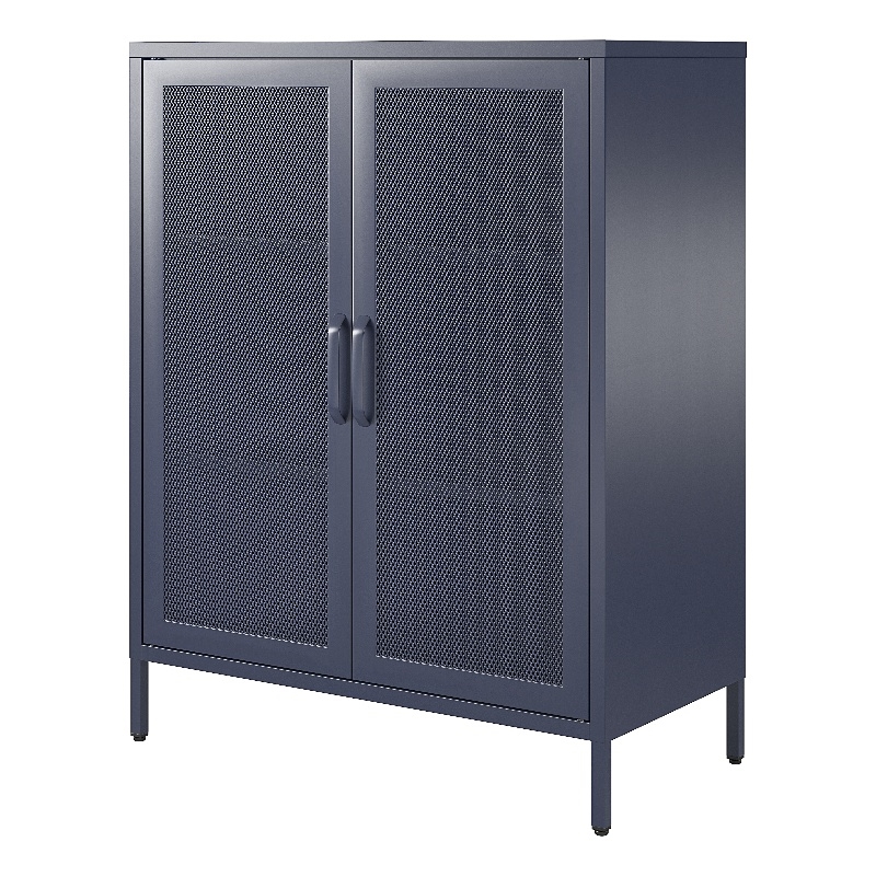 Ameriwood Home Novogratz Channing 2-Door Metal Accent Cabinet in Navy