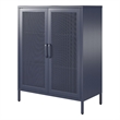 Ameriwood Home Novogratz Channing 2-Door Metal Accent Cabinet in Navy