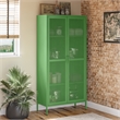 Ameriwood Home Novogratz Channing Metal Storage Cabinet Locker in Kelly Green