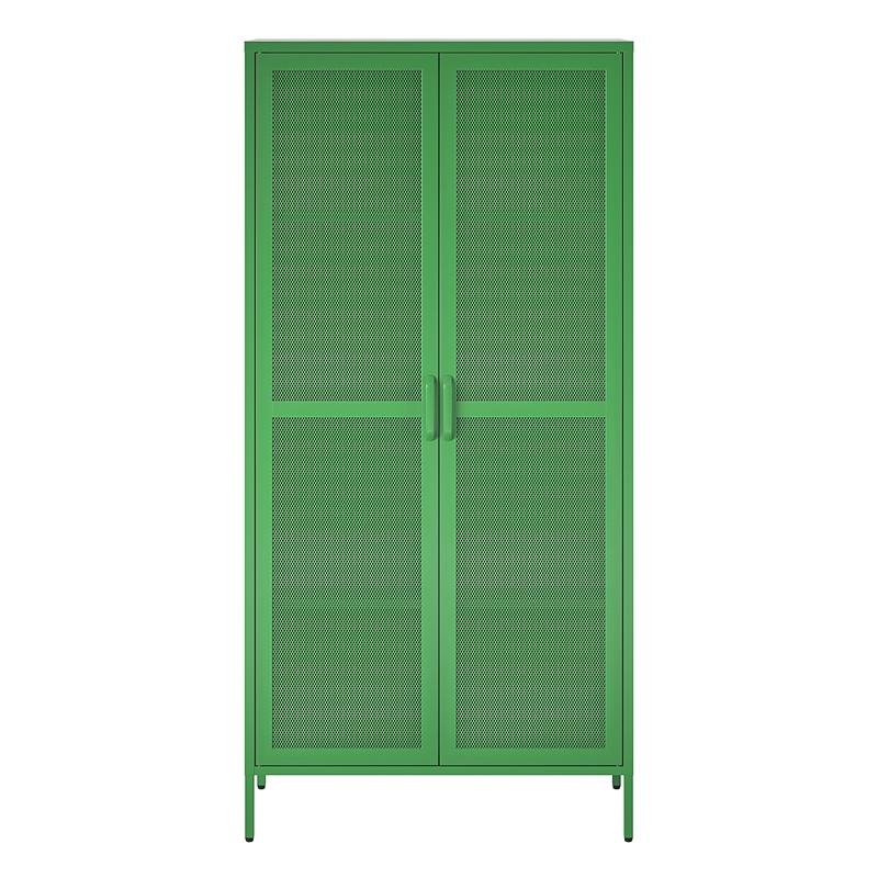 Ameriwood Home Novogratz Channing Metal Storage Cabinet Locker in Kelly Green