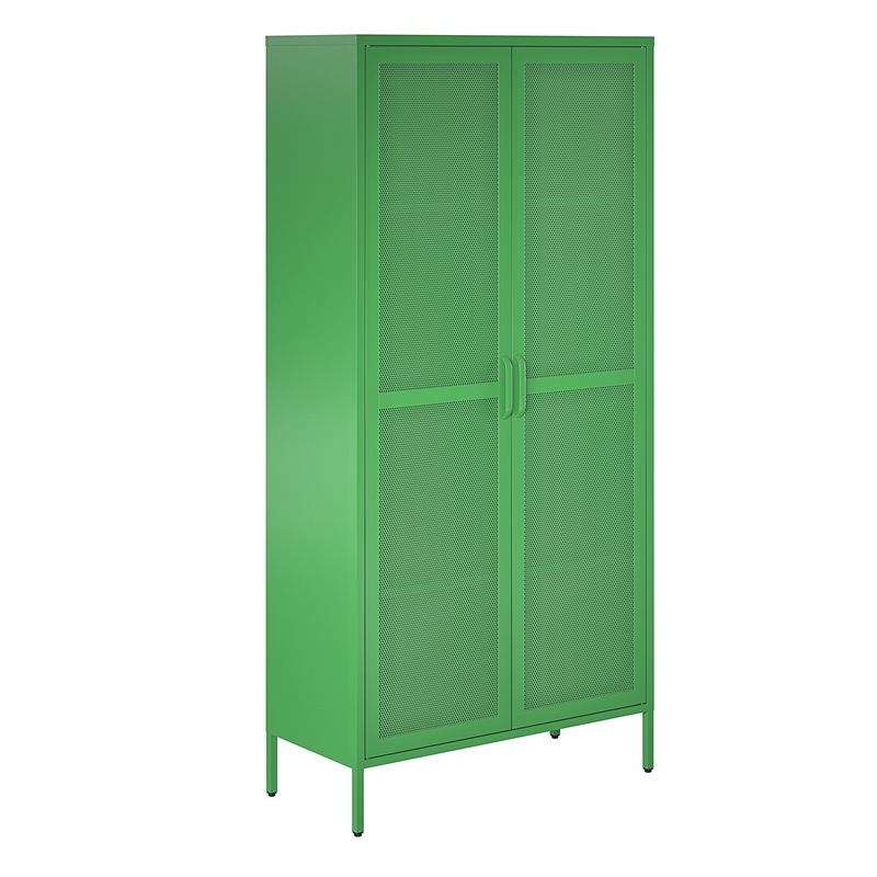 Ameriwood Home Novogratz Channing Metal Storage Cabinet Locker in Kelly Green