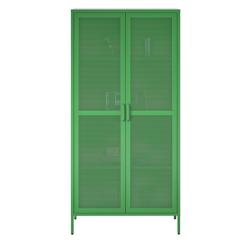 Ameriwood Home Novogratz Channing Metal Storage Cabinet Locker in Kelly Green