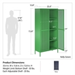 Ameriwood Home Novogratz Channing Metal Storage Cabinet Locker in Kelly Green