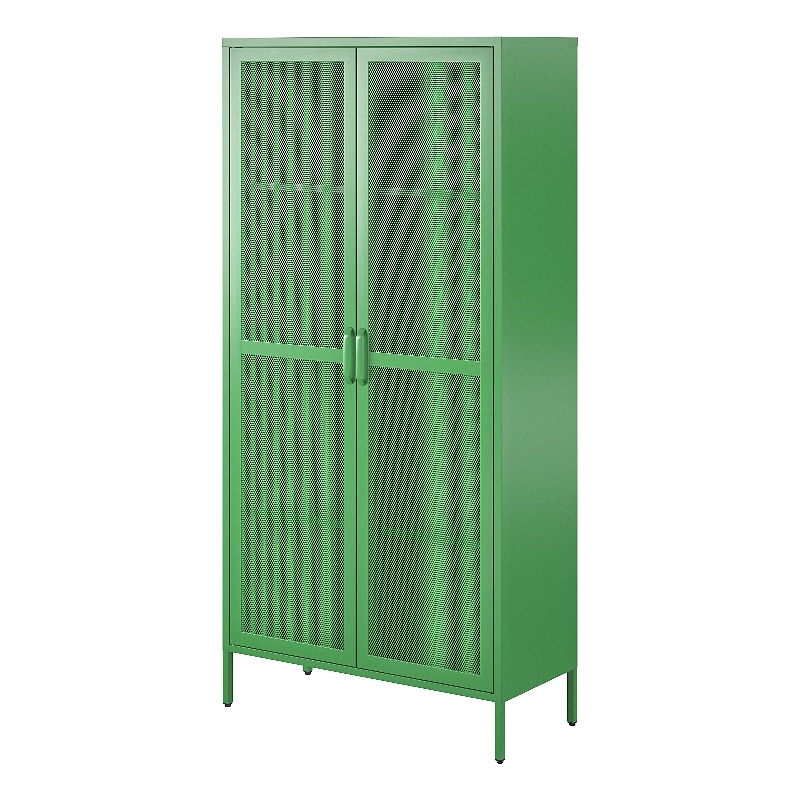Ameriwood Home Novogratz Channing Metal Storage Cabinet Locker in Kelly Green