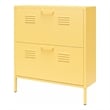 Ameriwood Home Novogratz Cache 2-Door Metal Shoe Storage Cabinet in Yellow