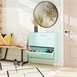 Ameriwood Home Novogratz Cache 2-Door Metal Shoe Storage Cabinet in Mint
