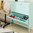Ameriwood Home Novogratz Cache 2-Door Metal Shoe Storage Cabinet in Mint
