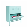 Ameriwood Home Novogratz Cache 2-Door Metal Shoe Storage Cabinet in Mint