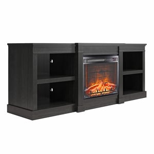 Ameriwood Home Baileywick Engineered Wood Console for TVs up to 75&quot in Black Oak