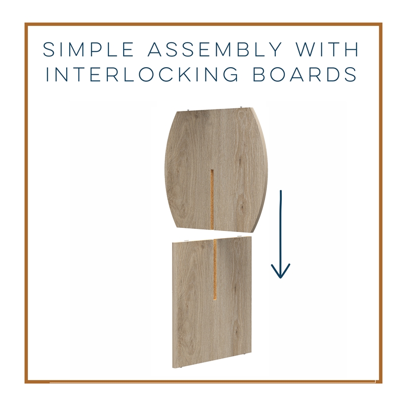 Ameriwood Home Engineered Wood Novogratz Voler Console Table in Light Oak