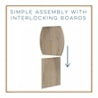 Ameriwood Home Engineered Wood Novogratz Voler Console Table in Light Oak