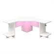 Ameriwood Home NTense Engineered Wood Gaming Desk with LED Light in White