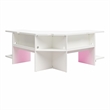 Ameriwood Home NTense Engineered Wood Gaming Desk with LED Light in White