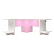 Ameriwood Home NTense Engineered Wood Gaming Desk with LED Light in White