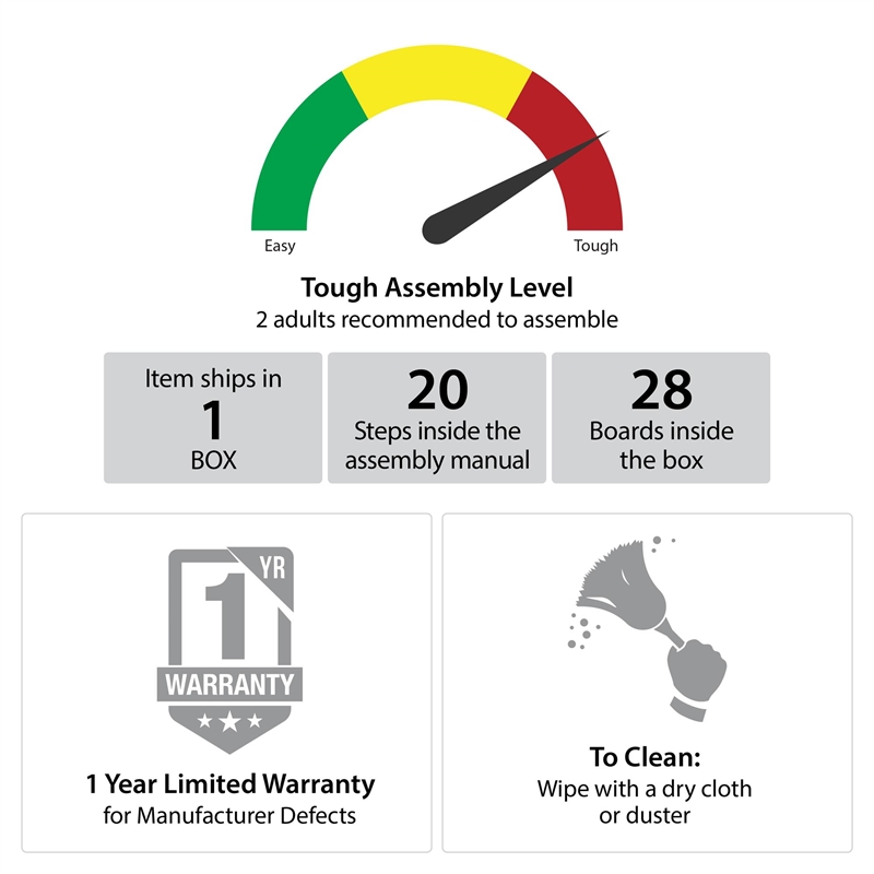 Ameriwood Home Elmcroft Wide Mantel w/ Linear Electric Fireplace in Charred Oak