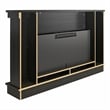 Ameriwood Home Elmcroft Wide Mantel w/ Linear Electric Fireplace in Charred Oak