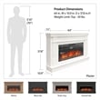 Ameriwood Home Elmcroft Wide Mantel w/ Linear Electric Fireplace in Charred Oak